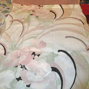 Vintage Andre Richard Anastasia Shower Curtain Fabric Floral Art Deco Signed USA